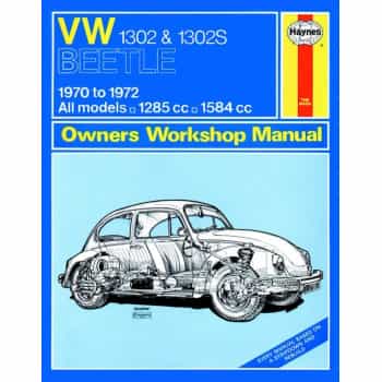 Haynes Manuel d’atelier VW 1302 & 1302S (1970-1972) réimpression classique