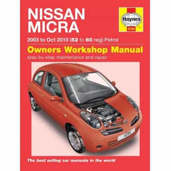 Haynes Workshop manual Nissan Micra (2003-Oct 2010)