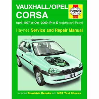 Haynes Workshop manual Opel Corsa Essence (avril 1997 - oct 2000)