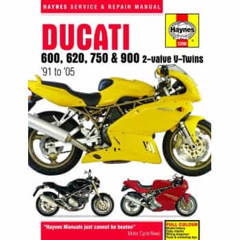 Ducati 600, 620, 750 et 900 V-Twins à 2 soupapes (91-05)