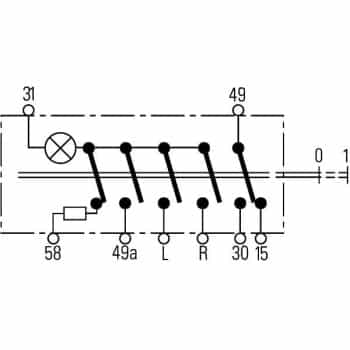 Interrupteur de signal de détresse 6HH 004 175-021 Hella