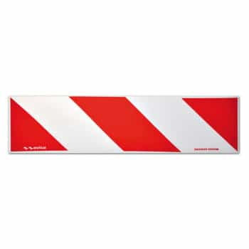 Bandes Réfléchissantes / Autocollants - 14x50cm - Rouge/Blanc - Lot de 2 pièces