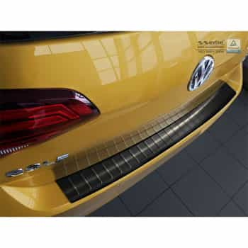 Protection de seuil arrière inox noir Volkswagen Golf VII HB 5 portes 2012-2017 & 2017- 'Ribs'