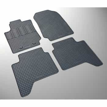 Tapis en caoutchouc adaptés pour Ford Ranger 2012- (4 pièces + système de montage)