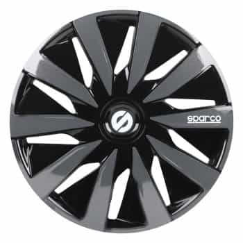 Jeu d'enjoliveurs Sparco 4 pièces Lazio 13 pouces noir / gris