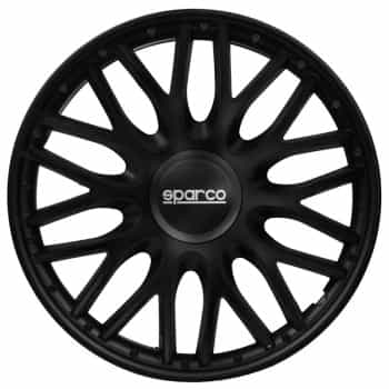 Jeu de 4 enjoliveurs Sparco Roma 14 pouces noir