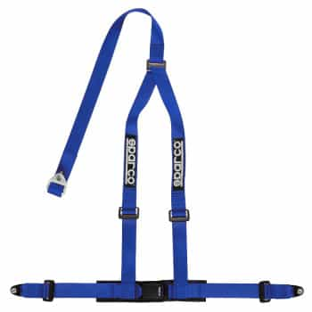 Ceinture sport 3 points Sparco - Bleu - avec vis (E-Mark)