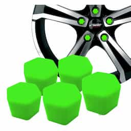 Simoni Racing Écrous de Roue Caps Soft Sil - 19mm - Vert - Lot de 20 pièces