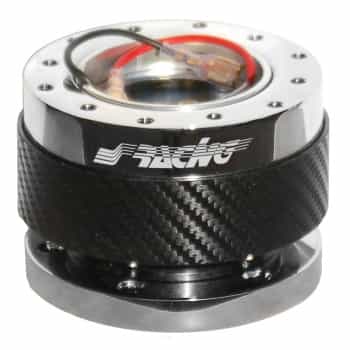 Moyeu de direction Simoni Racing Quick Release Carbone / Chrome - Longueur 55mm