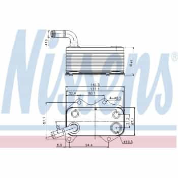 Radiateur d'huile 90660 Nissens