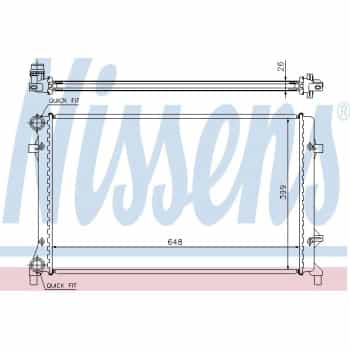 Radiateur, refroidissement du moteur 65277 Nissens