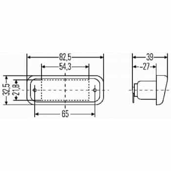 Feu éclaireur de plaque 2KA 005 049-017 Hella