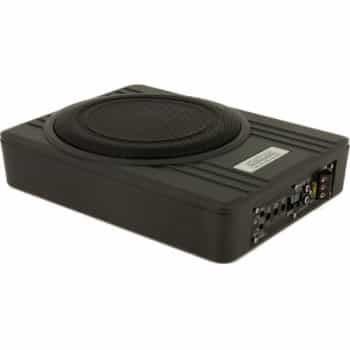 SSDN Caisson de subwoofer 10 pouces 'Under-Seat' actif à plat - 600 Watts réels