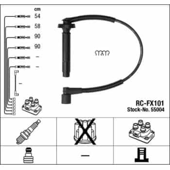 Kit de câbles d'allumage 55004 NGK