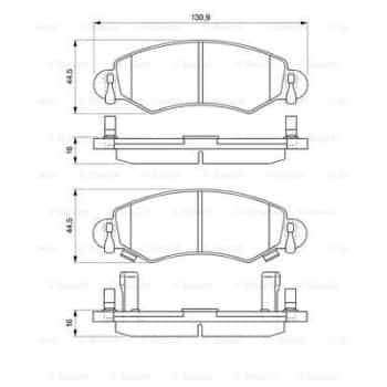 Kit de plaquettes de frein, frein à disque 0 986 424 549 Bosch