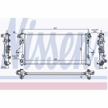 Radiateur, refroidissement du moteur 63556 Nissens