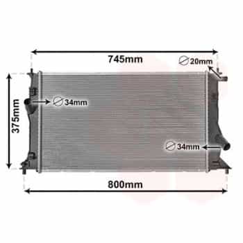 Radiateur, refroidissement du moteur 27002183 International Radiators