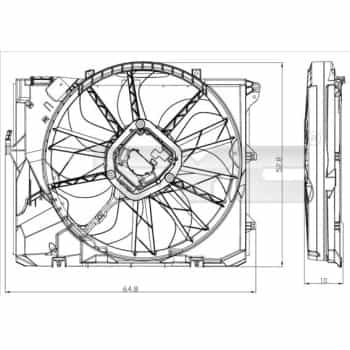 Ventilateur, refroidissement du moteur 803-0012 TYC