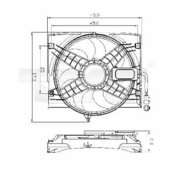 Ventilateur, refroidissement du moteur 803-0011 TYC