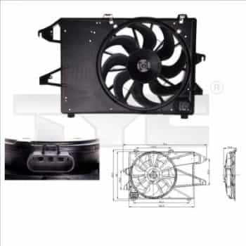Ventilateur, refroidissement du moteur 810-0008 TYC