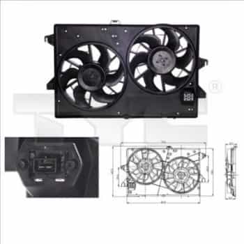 Ventilateur, refroidissement du moteur 810-0007 TYC