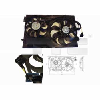 Ventilateur, refroidissement du moteur 837-0024 TYC