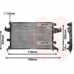 Radiateur, refroidissement du moteur 37002303 International Radiators