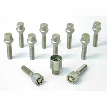 H&R Jeu de boulons de roue coniques M12x1,50 - Longueur 40mm - 10 pièces - avec blocages de roue