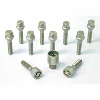 H&R Jeu de boulons de roue coniques M12x1,50 - Longueur 43mm - 10 pièces - avec blocages de roue