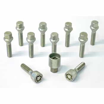 H&R Jeu de boulons de roue coniques M12x1,50 - Longueur 55mm - 10 pièces - avec blocages de roue