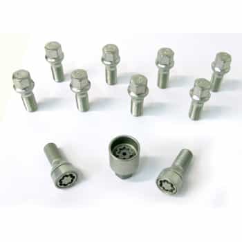 H&R Jeu de boulons de roue coniques M14x1,25 - Longueur 31mm - 10 pièces - avec blocages de roue