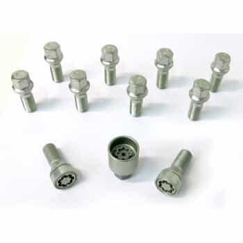 H&R Jeu de boulons de roue coniques M14x1,25 - Longueur 43mm - 10 pièces - avec blocages de roue