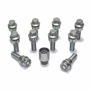 H&R Jeu de boulons de roue convexe R14 M14x1,50 - Longueur 41mm - 10 pièces (par ex. Audi Q3, Q5) - incl.