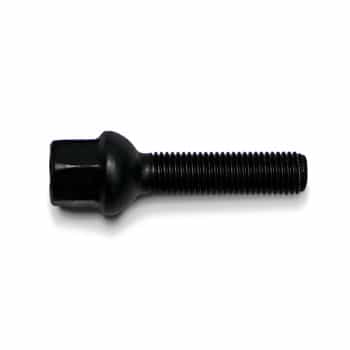 H&R Boulon de roue convexe R12 M12x1.50 - Longueur 43mm - Noir (ex. Mercedes)