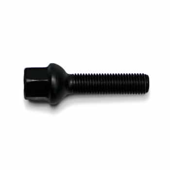 H&R Boulon de roue convexe R12 M12x1.50 - Longueur 47mm - Noir (ex. Mercedes)
