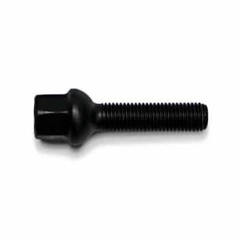 H&R Boulon de roue conique R12 M12x1.50 - Longueur 50mm - Noir (ex. Mercedes)