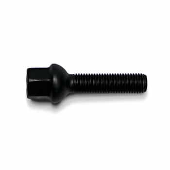 H&R Boulon de roue convexe R12 M12x1.50 - Longueur 52mm - Noir (ex. Mercedes)