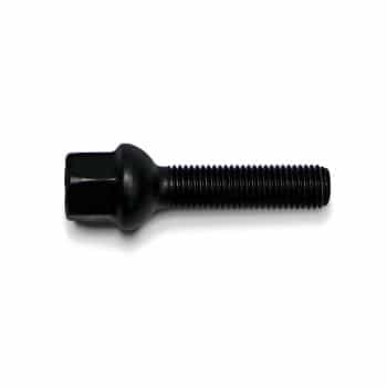 H&R Boulon de roue convexe R12 M12x1.50 - Longueur 55mm - Noir (ex. Mercedes)