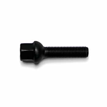 H&R Boulon de roue convexe R12 M12x1.50 - Longueur 60mm - Noir (ex. Mercedes)