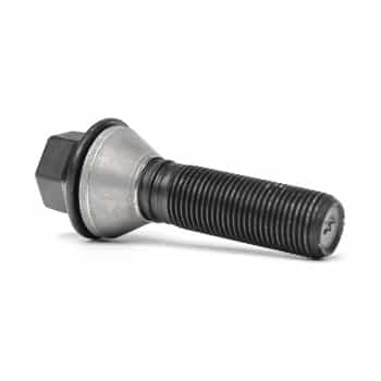 H&R Boulon de roue conique avec anneau mobile M14x1.25 - Longueur 41mm - Noir (ex. BMW)