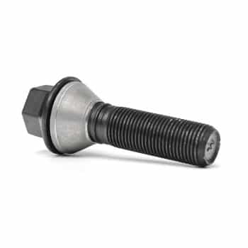 H&R Boulon de roue conique avec anneau mobile M14x1,25 - Longueur 48mm - Noir (ex. BMW)