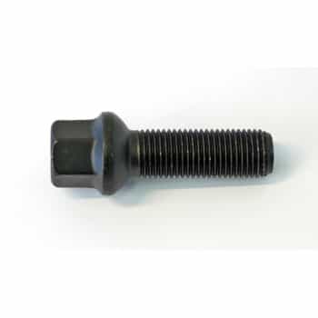 H&R Boulon de roue convexe R14 M14x1.50 - Longueur 28mm - Noir (ex. Mercedes, VW T4)