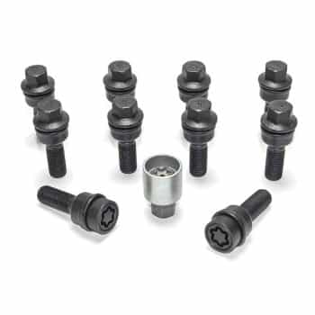 Jeu de boulons de roue H&R Bolconic R14 M14x1,50 - Longueur 35 mm - Noir - 10 pièces (par exemple Audi Q3, Q5) - in