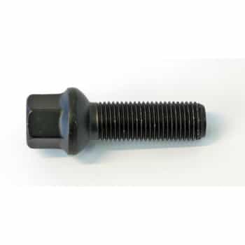 H&R Boulon de roue convexe R14 M14x1.50 - Longueur 37mm - Noir (ex. Mercedes, VW T4)