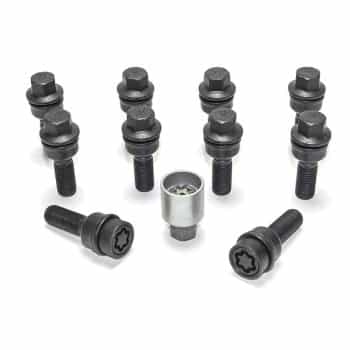 Jeu de boulons de roue H&R Bolconic R14 M14x1,50 - Longueur 40 mm - Noir - 10 pièces (par exemple Audi Q3, Q5) - in