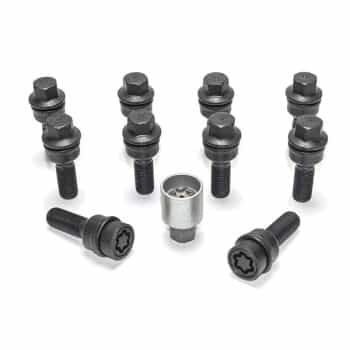 Jeu de boulons de roue H&R Bolconic R14 M14x1,50 - Longueur 42 mm - Noir - 10 pièces (par exemple Audi Q3, Q5) - in