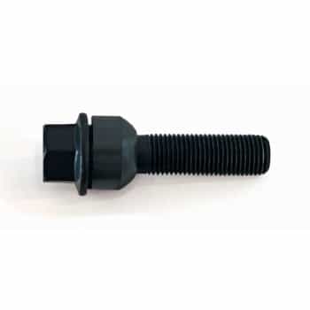 H&R Boulon de roue conique avec anneau mobile R14 M14x1.50 - Longueur 44mm - Noir (ex. Porsche)