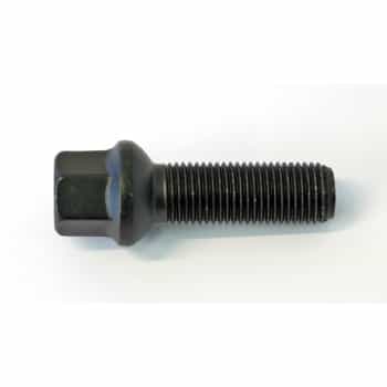 H&R Boulon de roue convexe R14 M14x1.50 - Longueur 45mm - Noir (ex. Mercedes, VW T4)