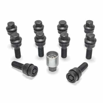 Jeu de boulons de roue H&R Bolconic R14 M14x1,50 - Longueur 48 mm - Noir - 10 pièces (par exemple Audi Q3, Q5) - in
