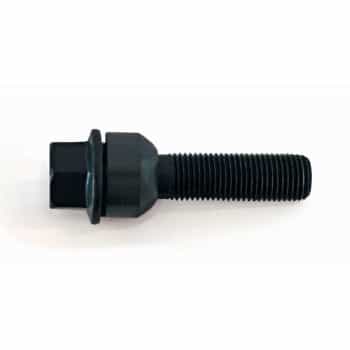H&R Boulon de roue convexe avec anneau mobile R14 M14x1.50 - Longueur 49mm - Noir (ex. Porsche)